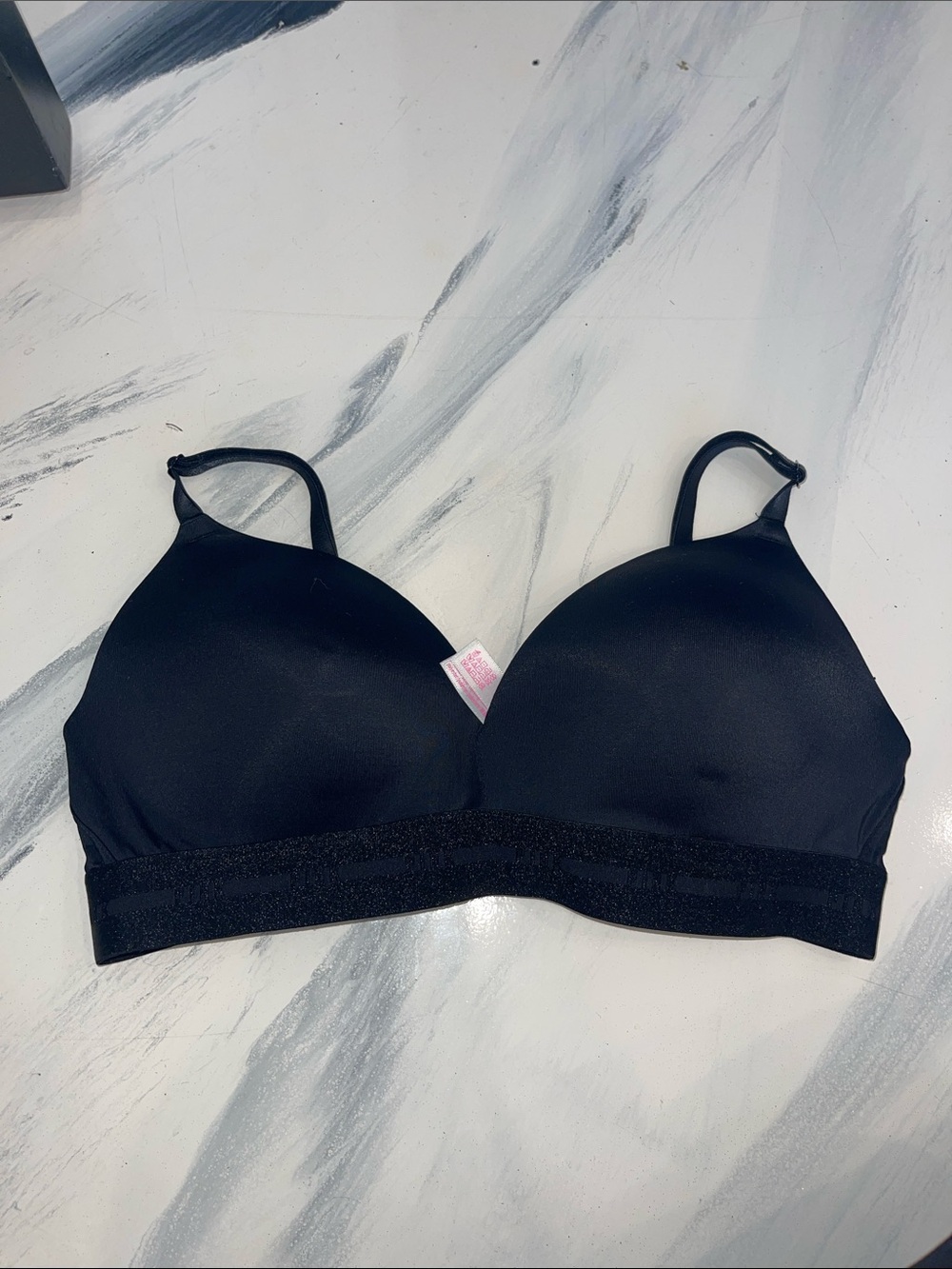 PINK Victoria's Secret Black Wireless Smooth Contour Bra